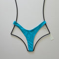 Frankies Bikinis Full Moon Micro Bikini Bottom – Morning Blue | Front view