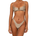 FAE Swim Herbert Bikini Top - Toffee | Front view