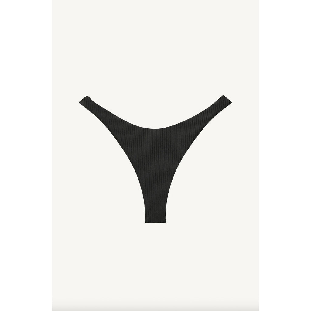 Vitamin A Swimwear Stevie Teeny Bikini Bottom - Black EcoRib | Alternate view