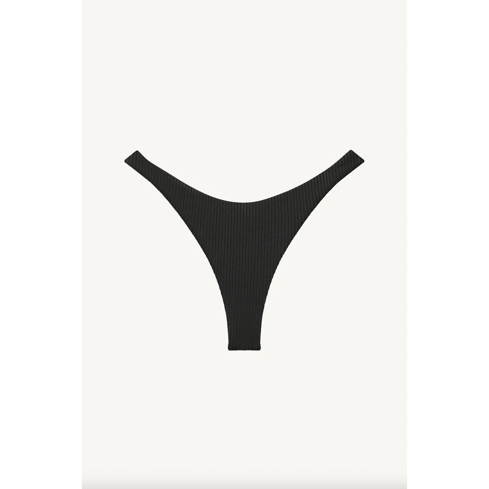Vitamin A Swimwear Stevie Teeny Bikini Bottom - Black EcoRib | Alternate view