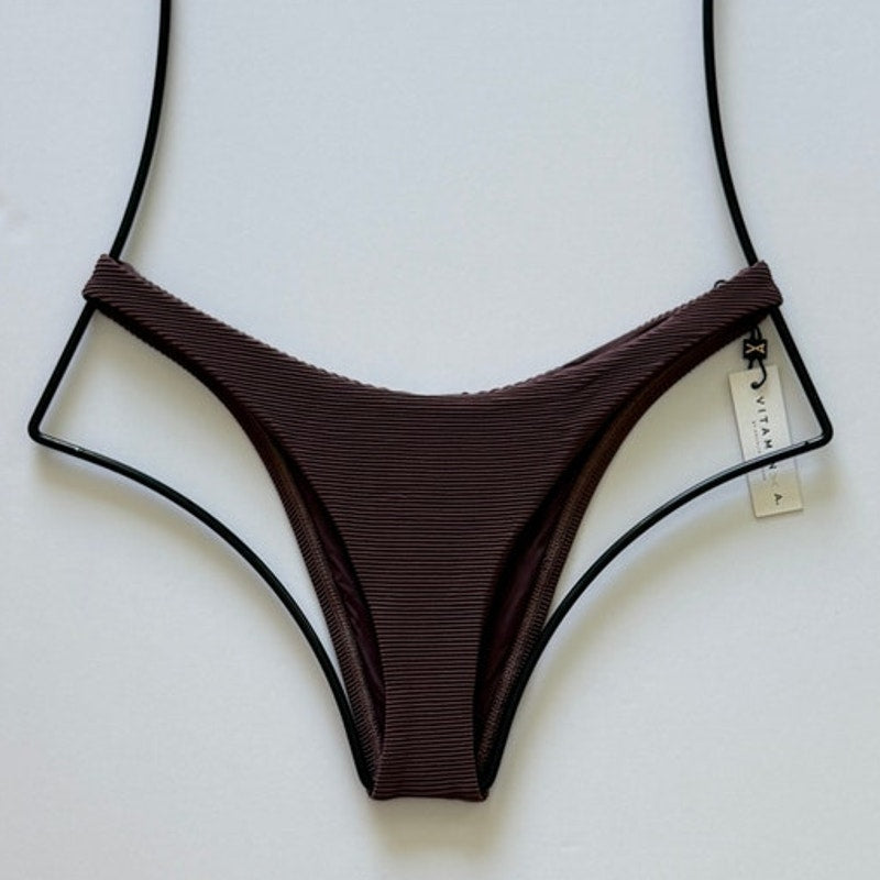 Vitamin A Swimwear California High Leg Bikini Bottom - Sultana BioRib | Front view