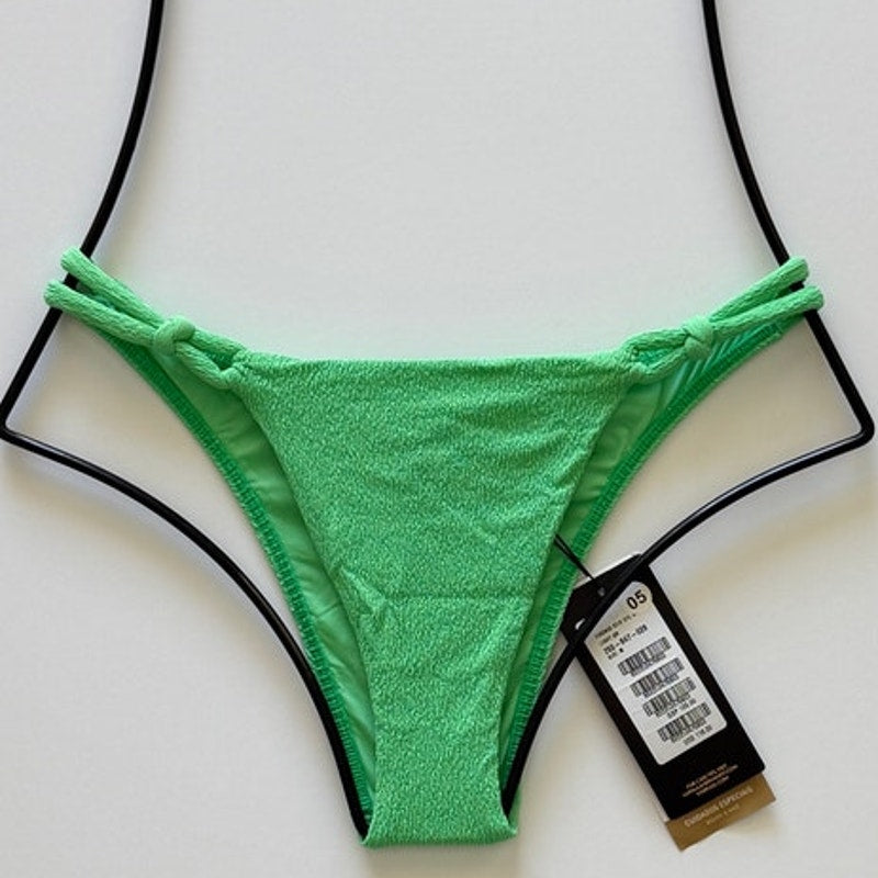 ViX Paula Hermanny ViX Swimwear Edie Brazilian Bikini Bottom - Seaside Green | Front view