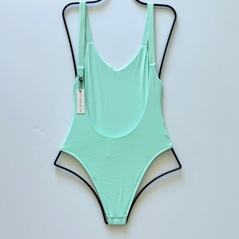 Vitamin A Swimwear Leah One Piece - Glacier EcoRib | Back view