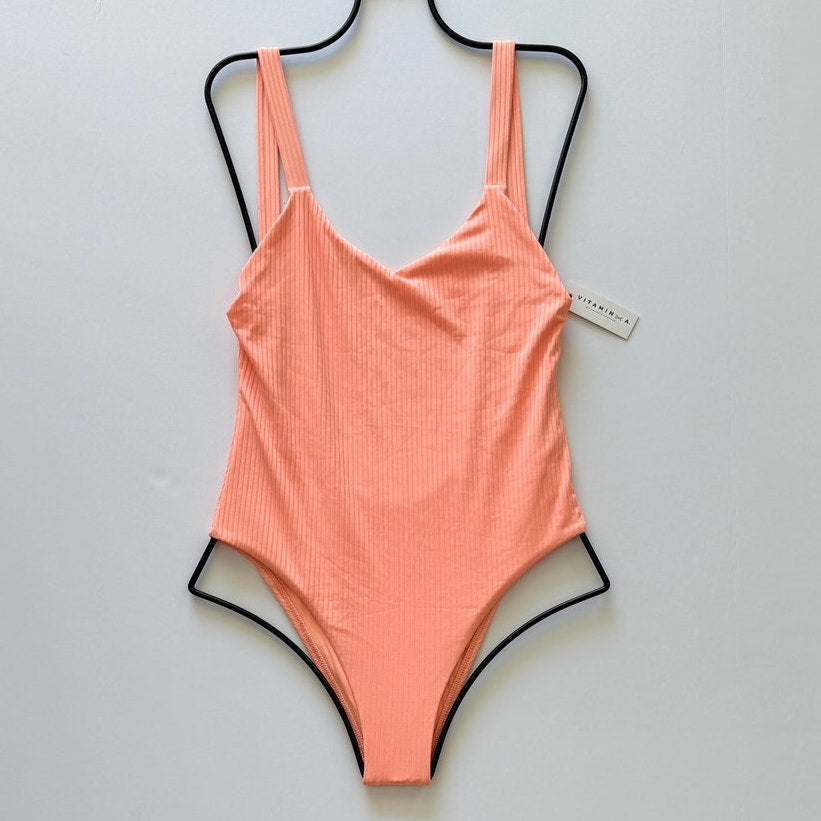Vitamin A Swimwear Leah One Piece -Nectar Refresh Rib | Front view