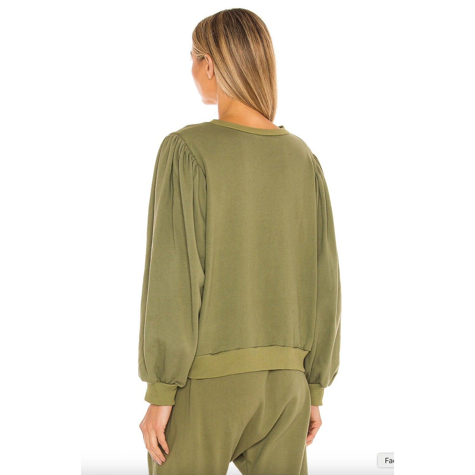 Acacia Swimwear Nora Organic Terry Sweat shirt - Basil | Alternate view
