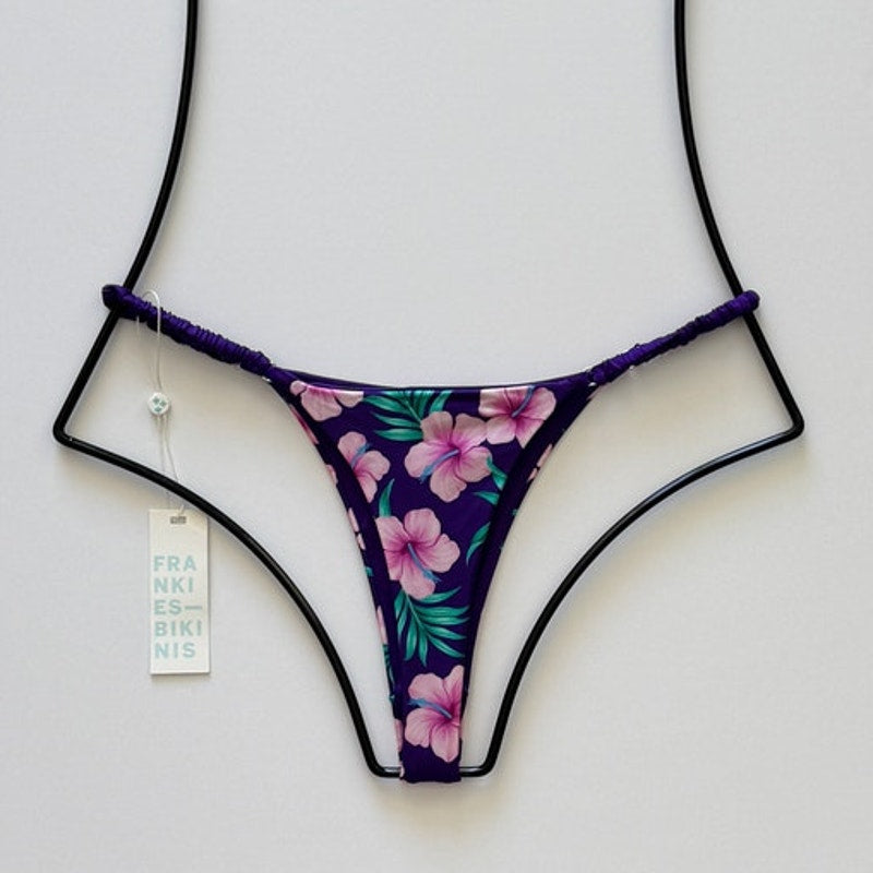Frankies Bikinis Hope Shine Skimpy Bikini Bottom - Purple Hibiscus | Alternate view