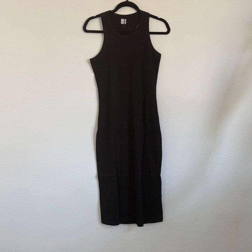 Leset Kelly Black Racerback Midi Dress - Black | Alternate view