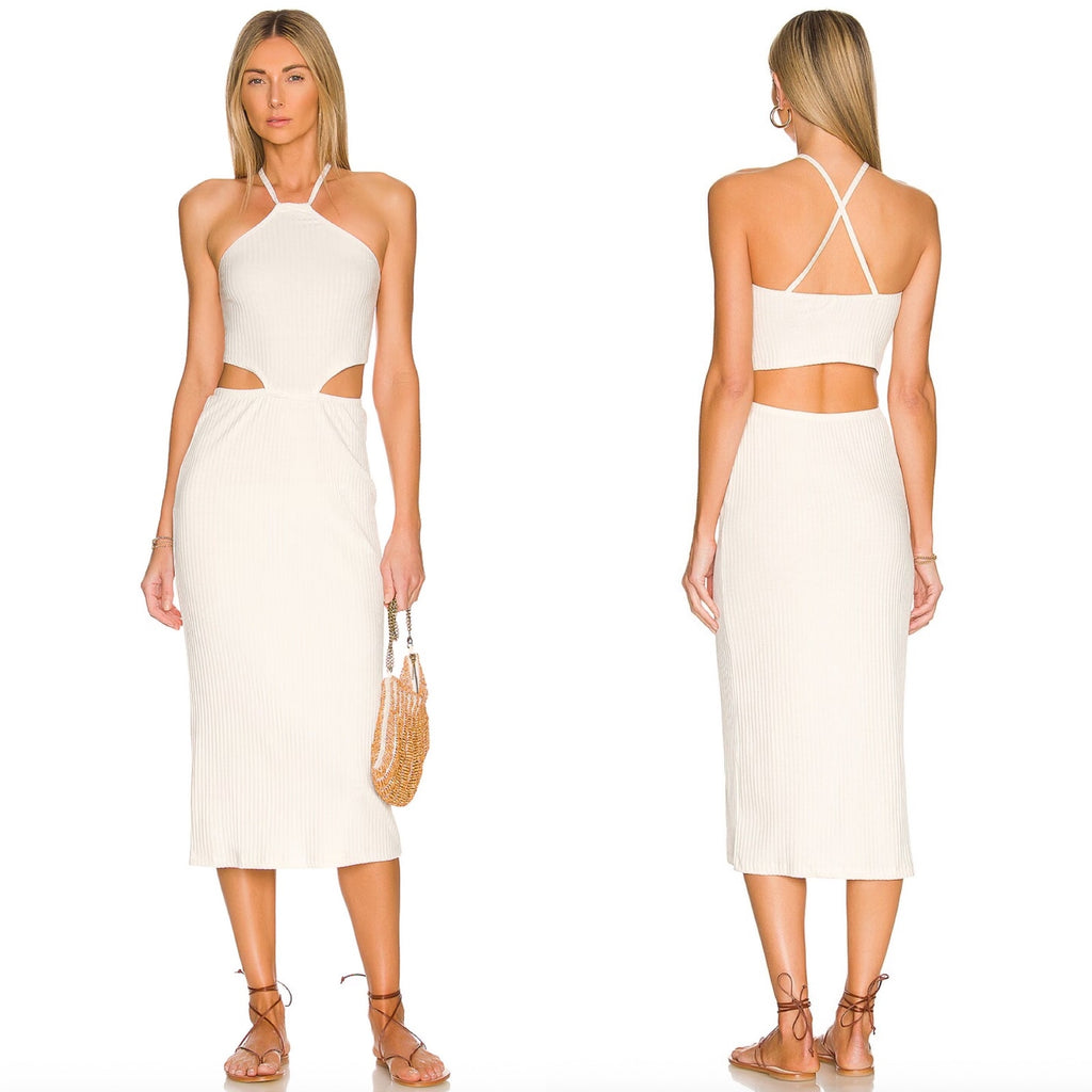 LNA Clothing Emmy Midi Dress | Back view