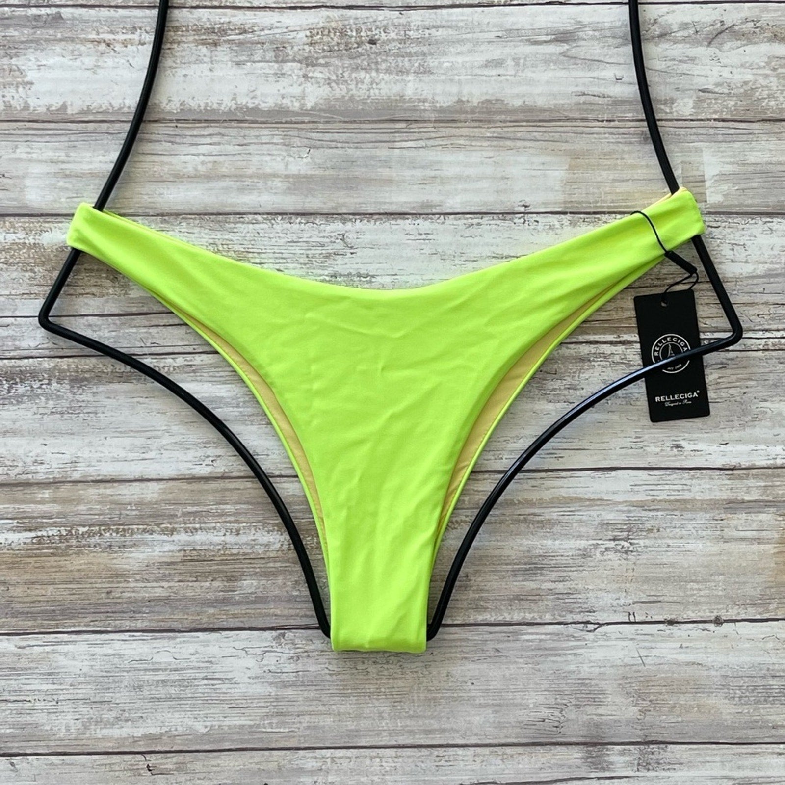 RELLECIGA Swim Super Cheeky Brazilian Cut Bikini Bottom | Front view