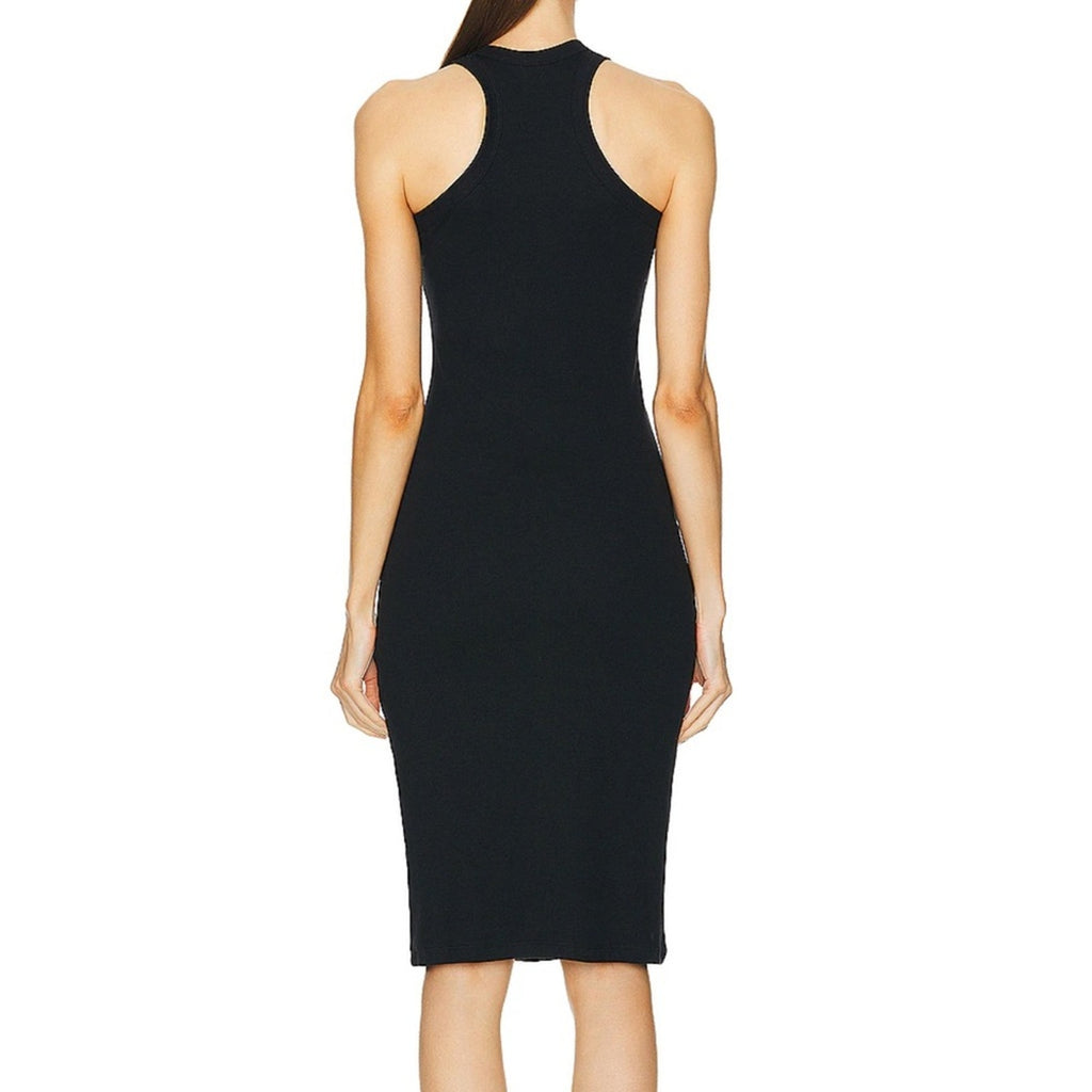 Leset Kelly Black Racerback Midi Dress - Black | Back view