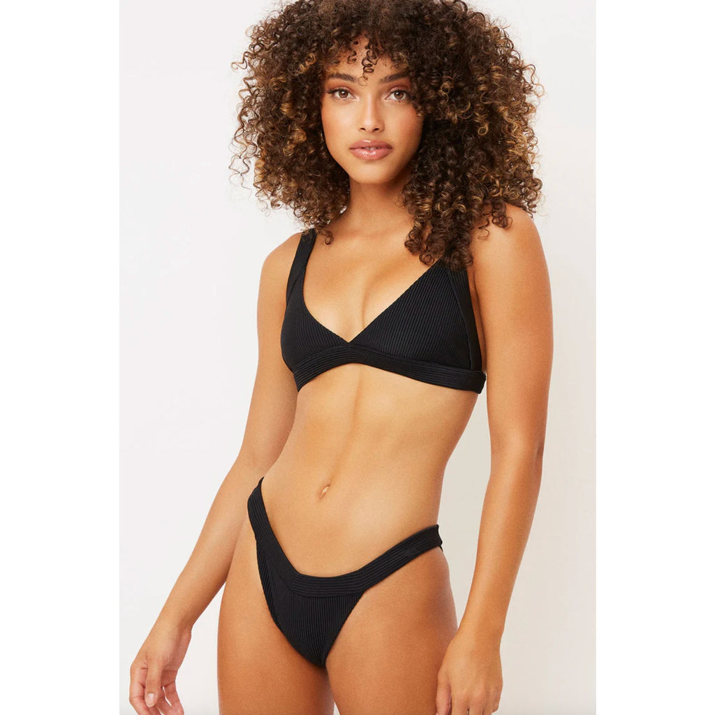 Frankies Bikinis Grace Cheeky Bikini Bottom - Black | Alternate view