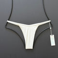 Frankies Bikinis Binx Skimpy Bikini Bottom – White | Front view