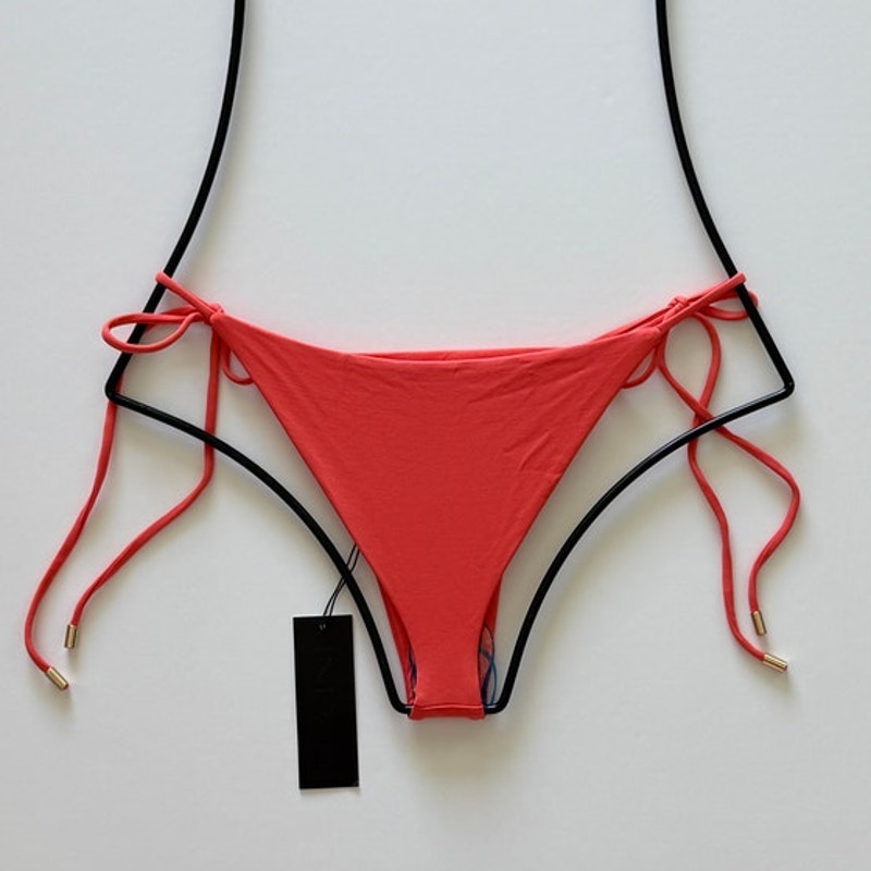 INDAH Swim Collin Tie Side Bikini Bottom - Coral | Alternate view