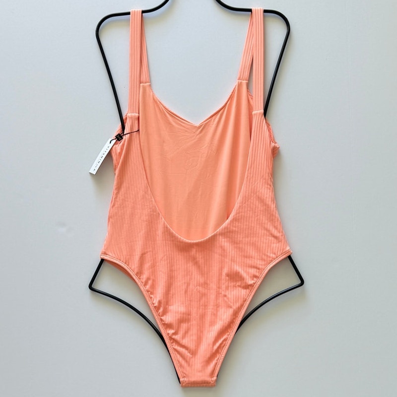 Vitamin A Swimwear Leah One Piece -Nectar Refresh Rib | Back view