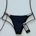 ViX Paula Hermanny ViX Swimwear Firenze Diane Detail Bikini Bottom in Blue Ocean | Front view