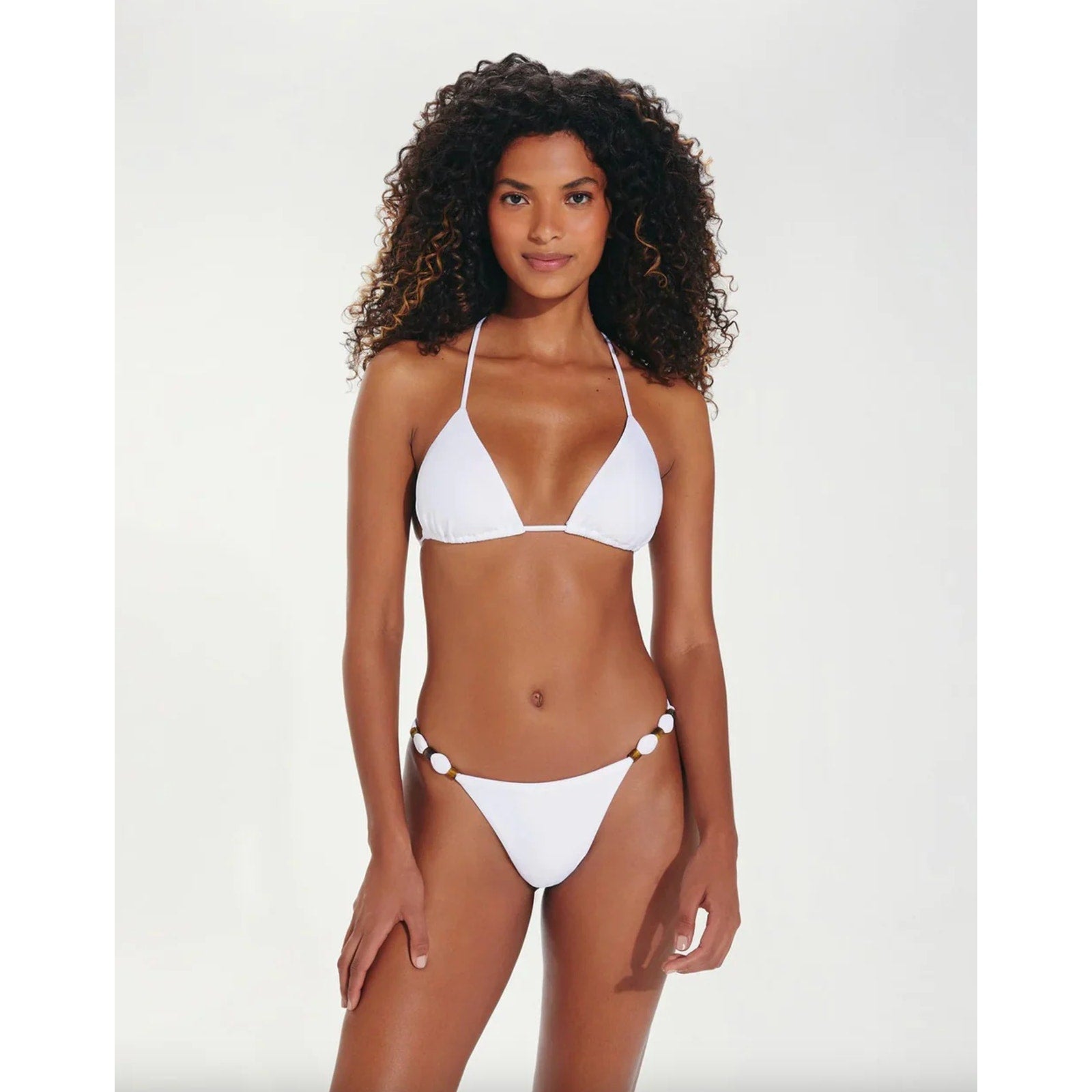 ViX Paula Hermanny ViX Swimwear Dora Cheeky Bikini Bottom in White | Alternate view
