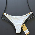 ViX Paula Hermanny ViX Swimwear Dora Cheeky Bikini Bottom in White | Front view