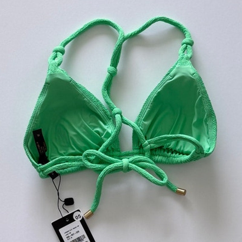 ViX Paula Hermanny ViX Swimwear Firenze Edie T-Back Bikini Top – Seaside (Light Green) | Back view