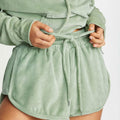 MIKOH Swimwear Luca Velour Lounge Shorts | Front view