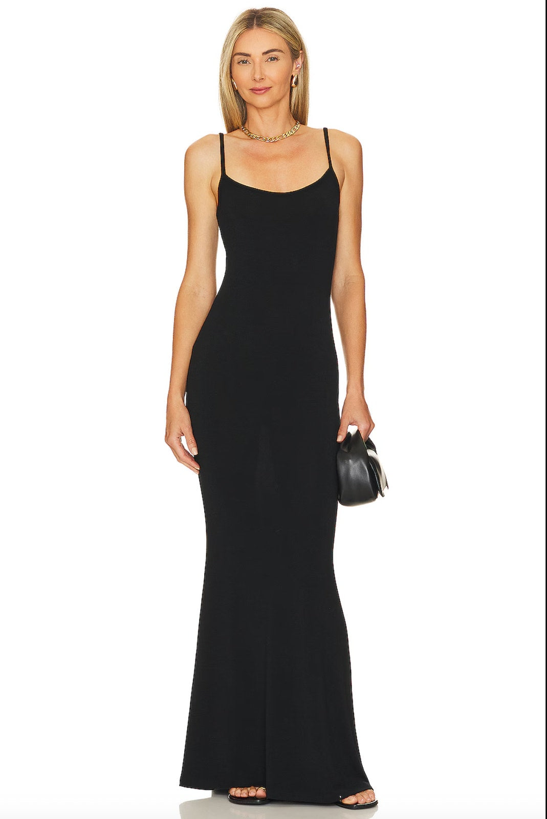 LNA Dover Maxi Dress - Black | Front view