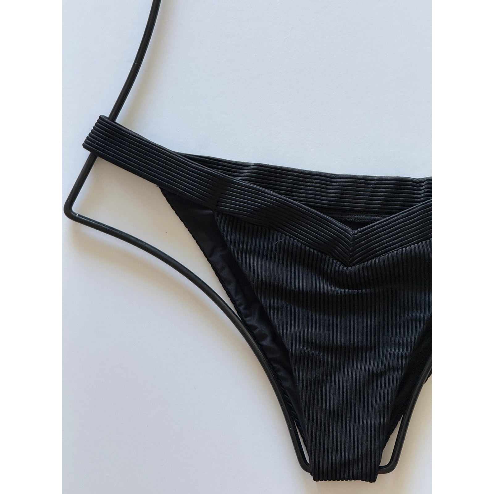 Frankies Bikinis Grace Cheeky Bikini Bottom - Black | Back view