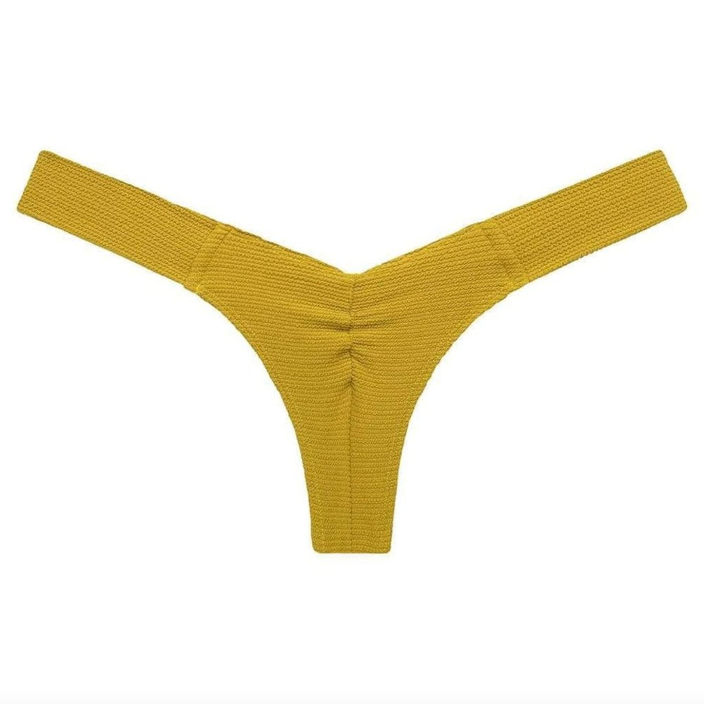 Montce Swim Micro Scrunch Uno Bikini Bottom – Key Lime | Alternate view