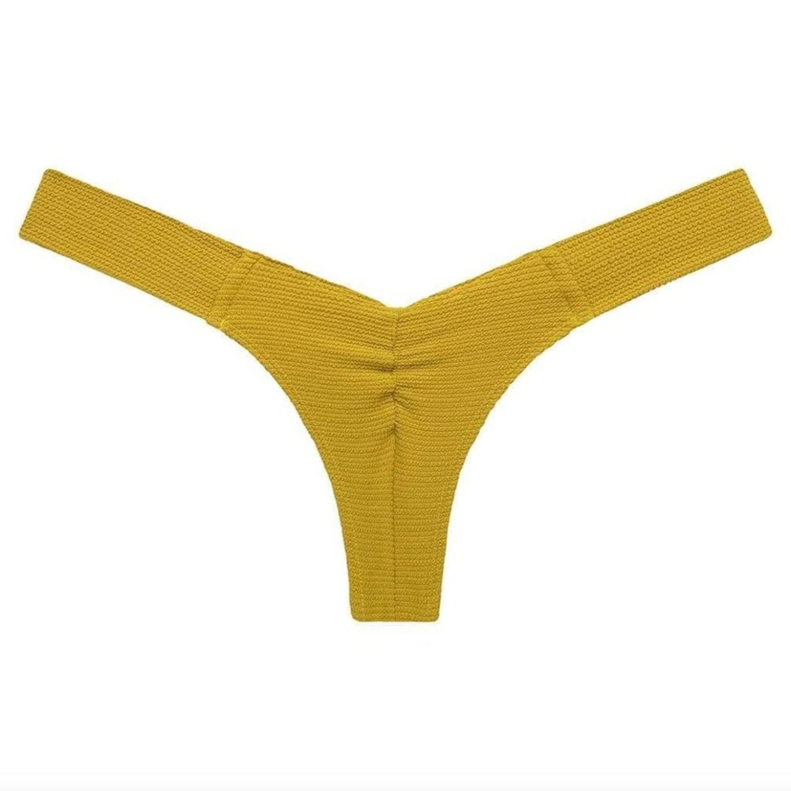 Montce Swim Micro Scrunch Uno Bikini Bottom – Key Lime | Alternate view