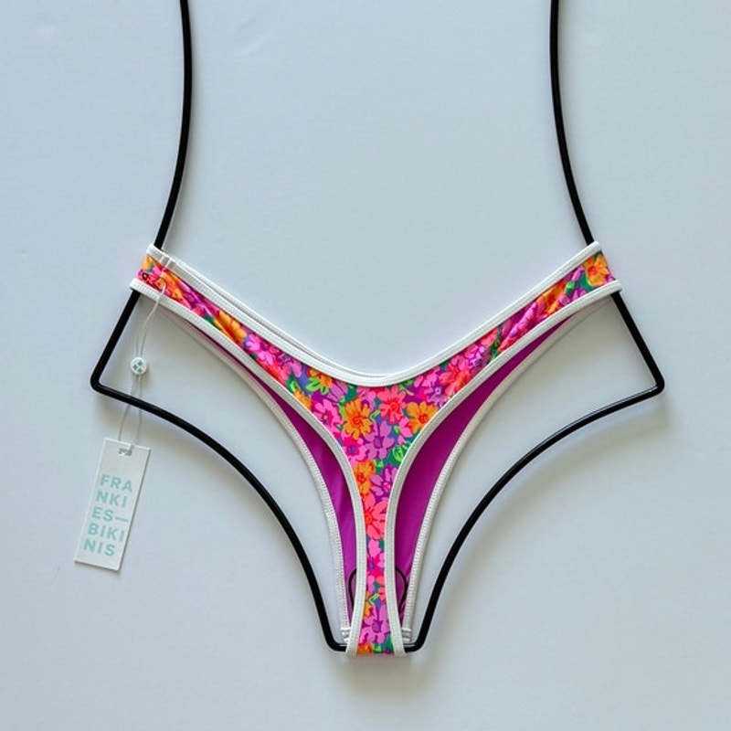 Frankies Bikinis Full Moon Micro Bikini Bottom - Daisy Pond | Alternate view