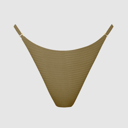 Acacia Swimwear Ralphy Dual Ribbed Bikini Bottom - Palm | Alternate view