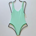 Vitamin A Swimwear Leah One Piece - Glacier EcoRib | Front view