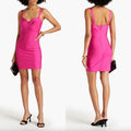 Hervé Léger Bandage Mini Dress - Hot Pink - Sweetheart Neckline | Front view