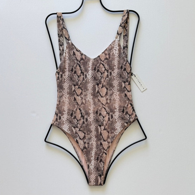 Vitamin A Swimwear Leah One Piece - Levisa Snake | Front view