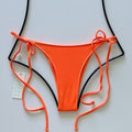 Frankies Bikinis Divine Shine Tie Bikini Bottom - Cuties | Front view