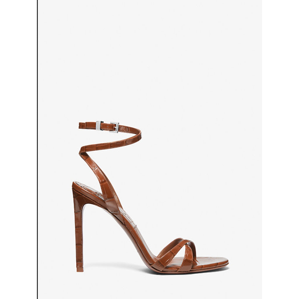 Michael Kors Collection Chrissy Crocodile Leather Sandal - Chestnut | Alternate view