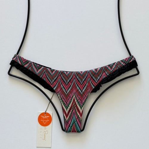 Beach Bunny Swimwear Tango Zig Zag Skimpy Bikini Bottom | Front view