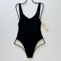 Vitamin A Swimwear Leah One Piece - Black EcoLux | Front view