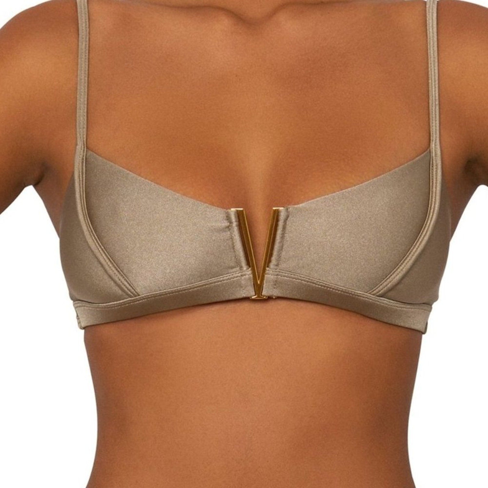 FAE Swim Herbert Bikini Top - Toffee | Alternate view