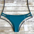 MIKOH Swimwear Molokai Bikini Bottom - Teal - Multi-Strap | Front view