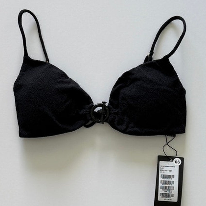 ViX Paula Hermanny ViX Swimwear Firenze Audrey Erin Bralette Bikini Top - Black | Front view