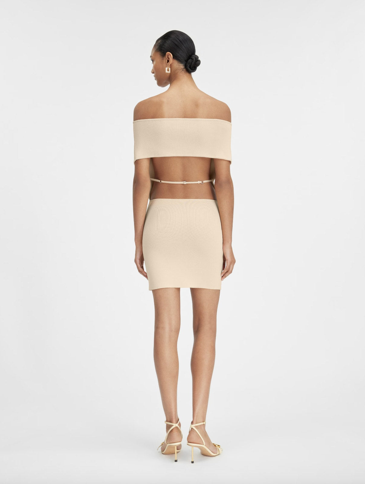 Jacquemus La Robe Cubista Light Yellow Mini Dress | Front view