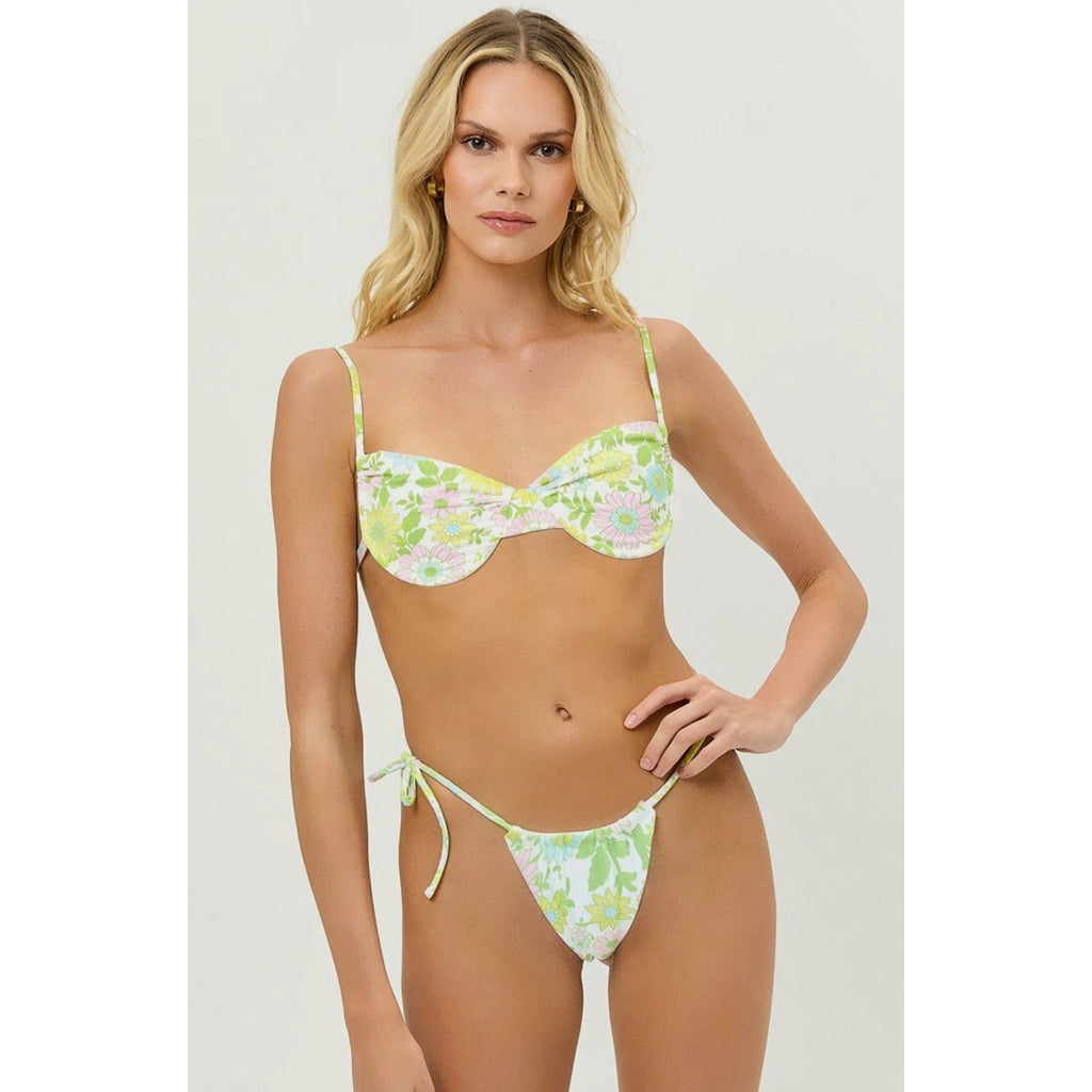 Frankies Bikinis Maggie Underwire Bikini Top - Secret Garden | Back view