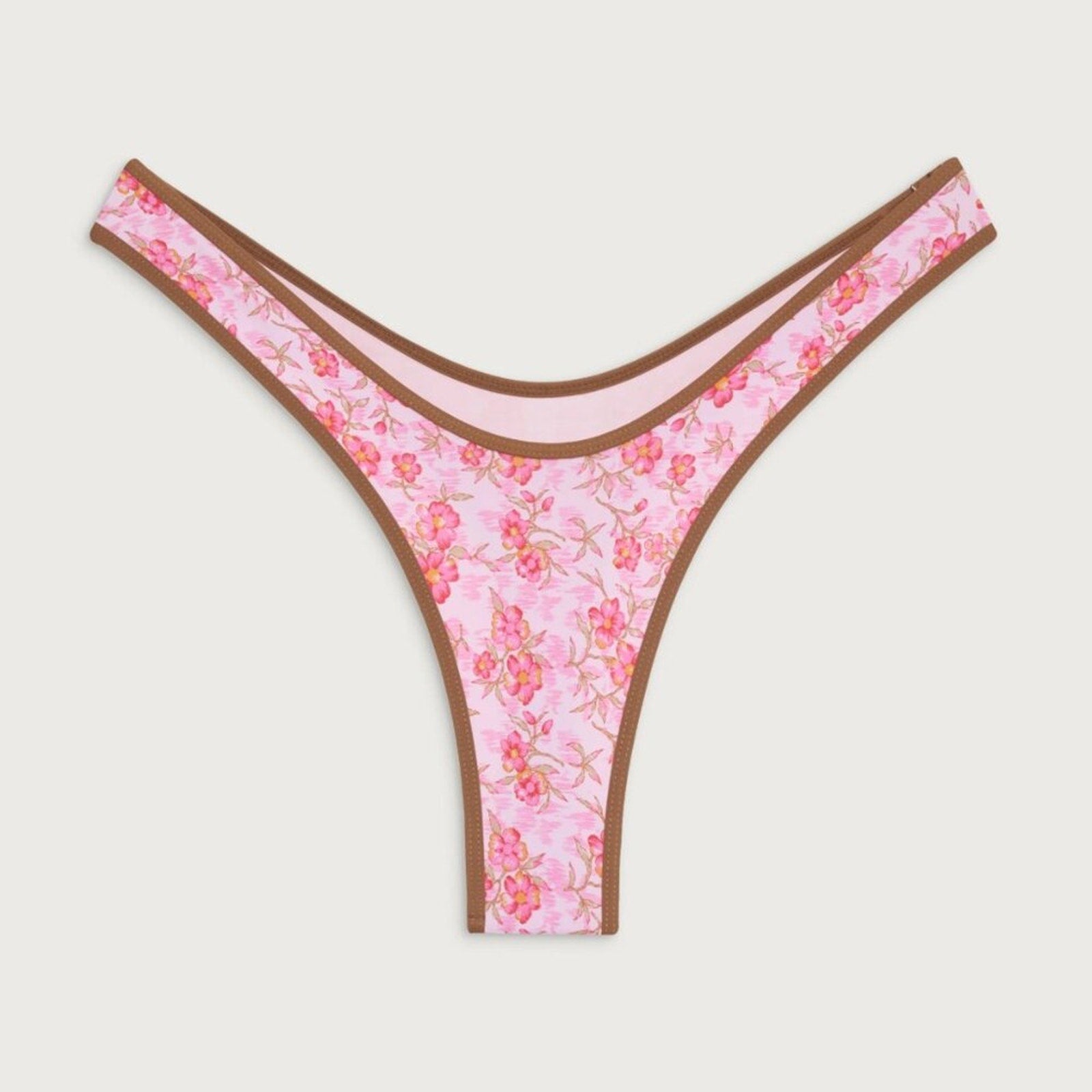 Frankies Bikinis Full Moon Floral Micro Bikini Bottom - Watercolor | Alternate view