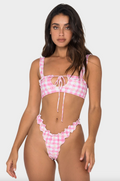 Khassani Bikini Top - Khassani Swimwear 'Alma' Bikini Top in Pink Flower Vichy