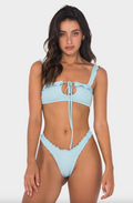 Khassani Bikini Top - Khassani Swimwear 'Alma' Bikini Top in Shiny Blue