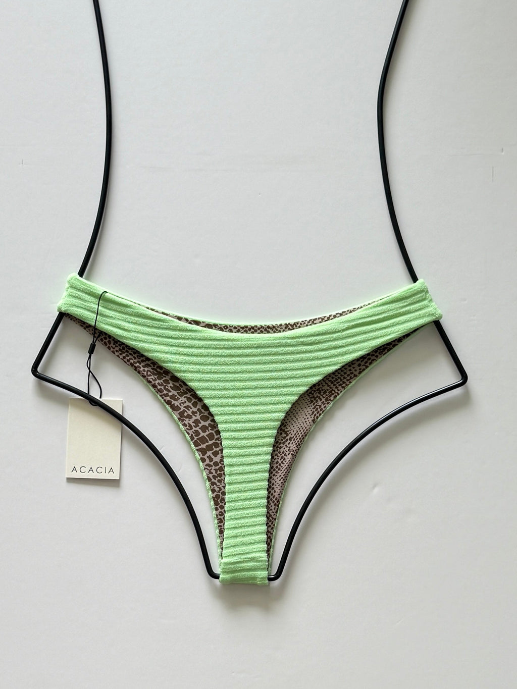 Acacia Swimwear Brazil Terry Ribbed Bikini Bottom - Naupaka