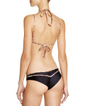 Sofia by ViX Bikini Bottom - Sofia by ViX Solid Cutted Buzios Bikini Bottom in Black