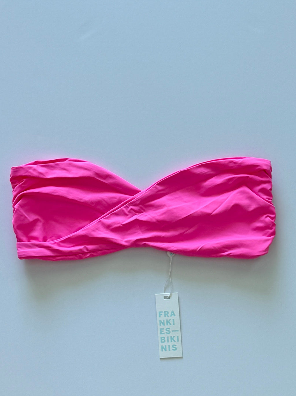 Frankies Bikinis Margo Strapless Bandeau Bikini Top - Pink Punch | Front view