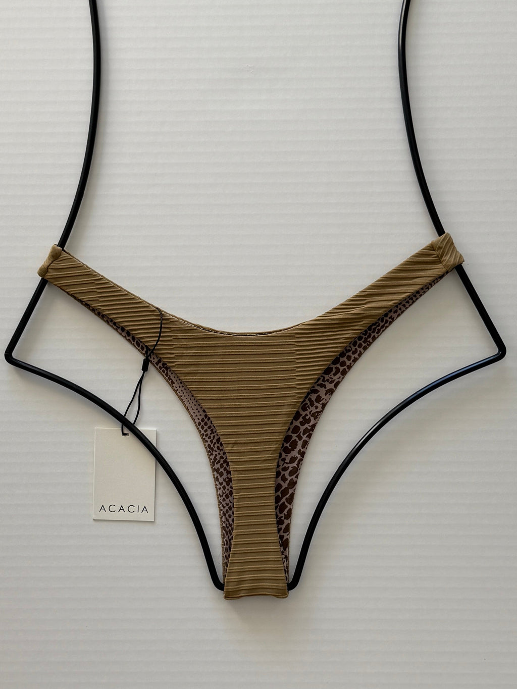 Acacia Swimwear Oslo Dual Ribbed Bikini Bottom - Palm