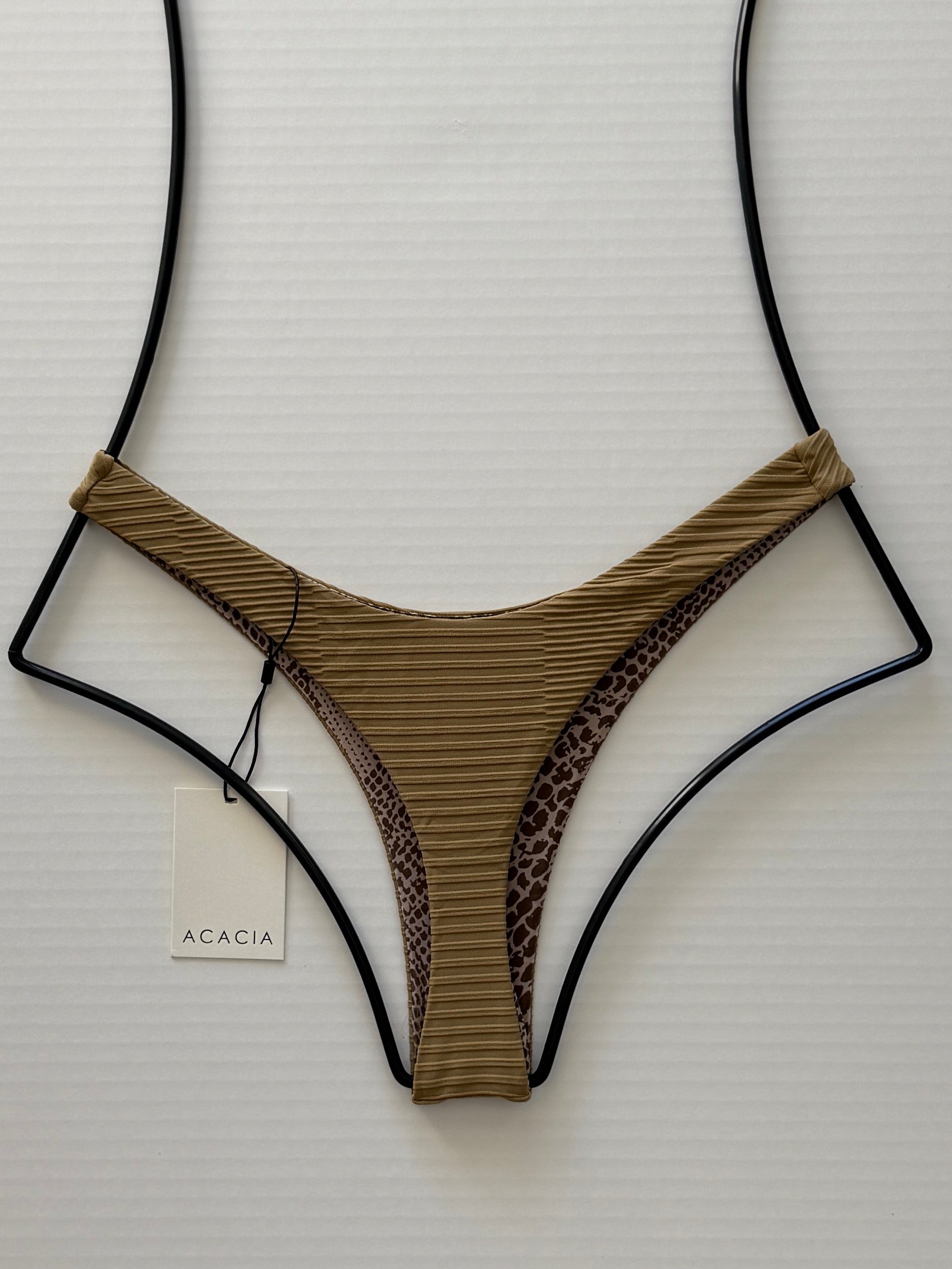 Acacia Swimwear Oslo Dual Ribbed Bikini Bottom - Palm