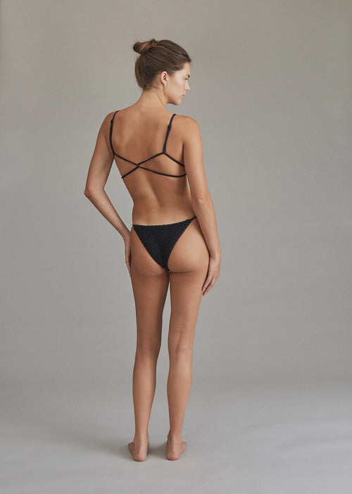 Acacia Swimwear Salé Crochet Bikini Bottom - Licorice - Moderate